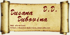Dušana Dubovina vizit kartica